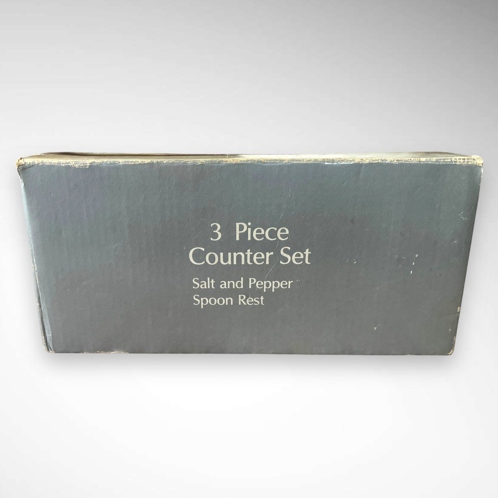 VINTAGE 90'S Goose Country Americana 3 Piece Salt, Pepper, Spoon Rest Set | NIB - Picture 8 of 9